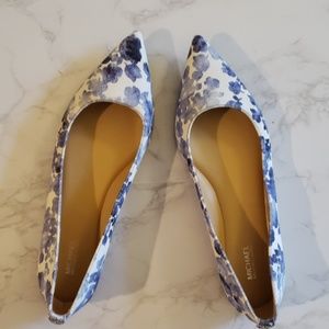 NEW Michael Kors Floral Blue Flats Shoes